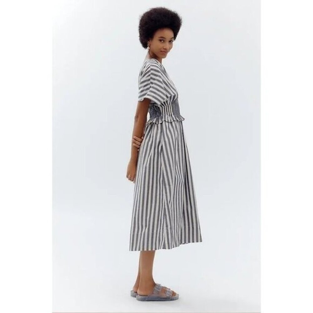 NWT Size S - Anthropologie 100% Cotton Zip-Front Midi Dress (NWT US$ 180) - Picture 10 of 16